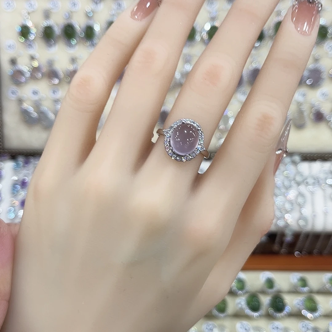 银S925镶嵌戒指萤石