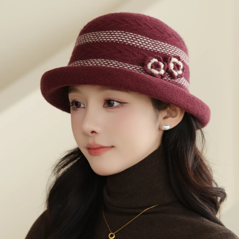 帽子女春秋中年女士渔夫帽韩版百搭妈妈时装帽短檐薄款中老年盆帽