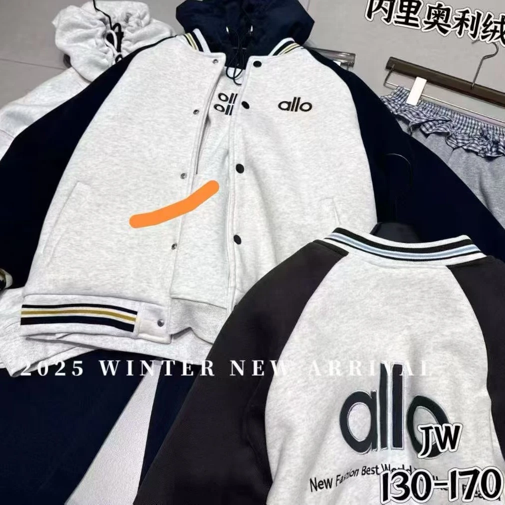 纽扣秋冬圆领a类棒球服卫衣加绒外套男女同款