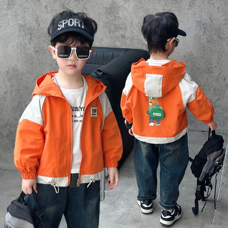 男童秋装外套2025年款儿童冲锋衣宝宝秋季休闲时尚衣服痞帅炸街装