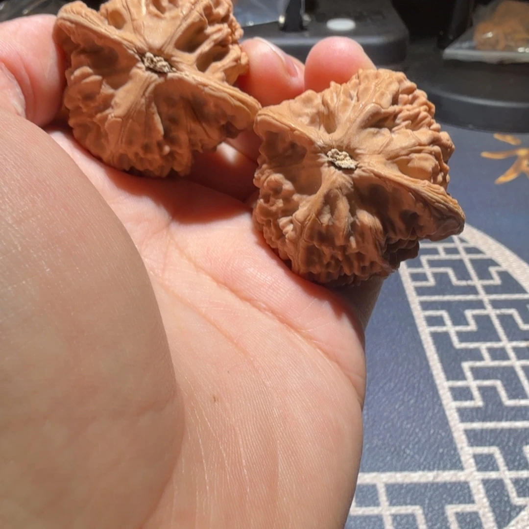 请***秀文玩核桃把件平谷团龙