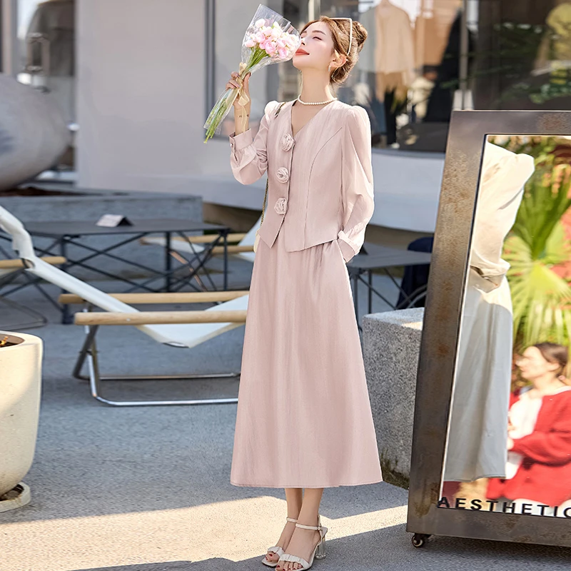 套装显瘦气质春季复古2025新款中式中国风女神时尚春夏仙气半身裙