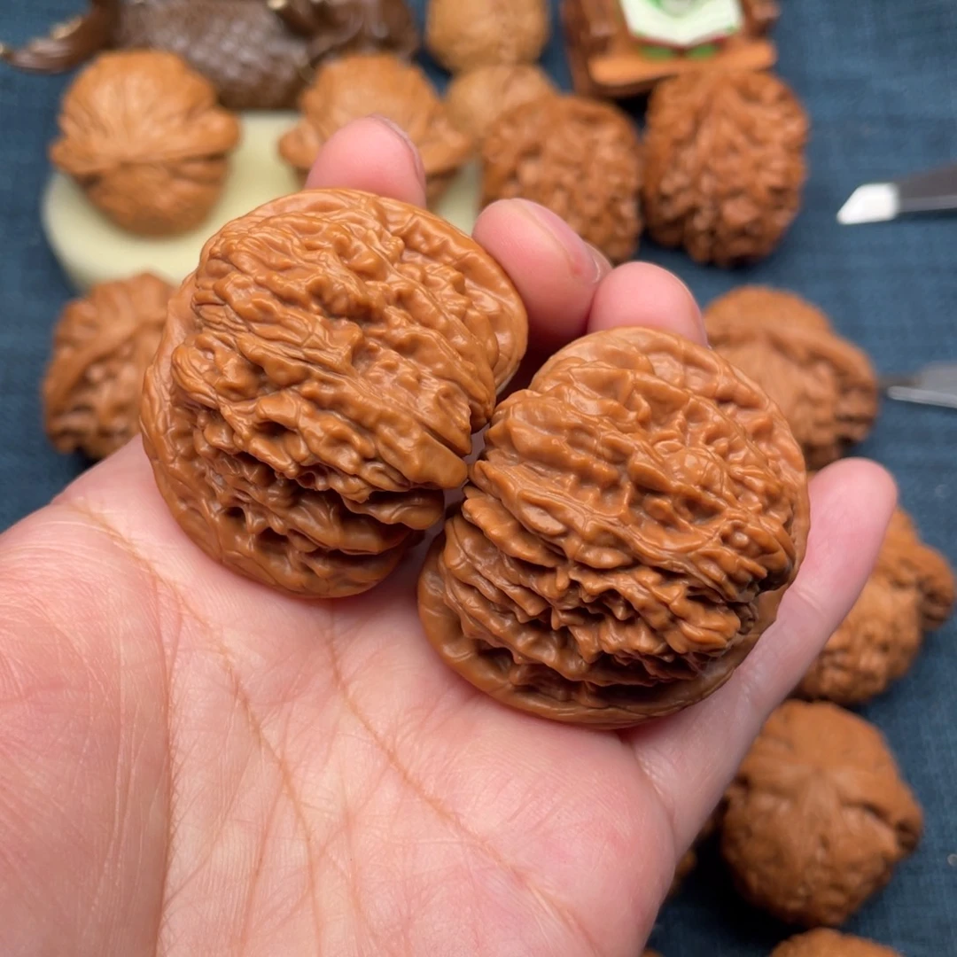 文玩核桃把件44平谷四座楼全品