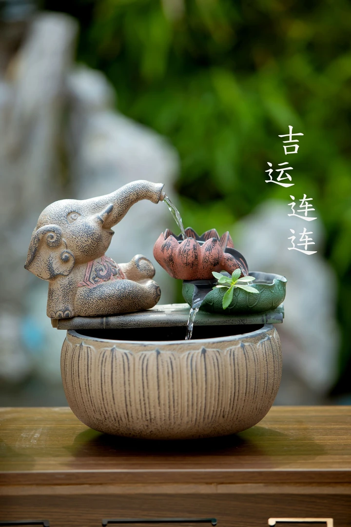 轩胤堂 中式客厅摆件室内新中式小型喷泉中国风循环流水景观