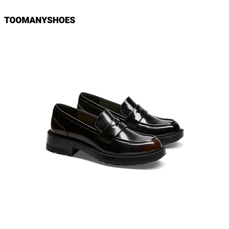 【达人】Toomanyshoes女作家英伦风粗跟一脚蹬单鞋复古漆皮乐福鞋女