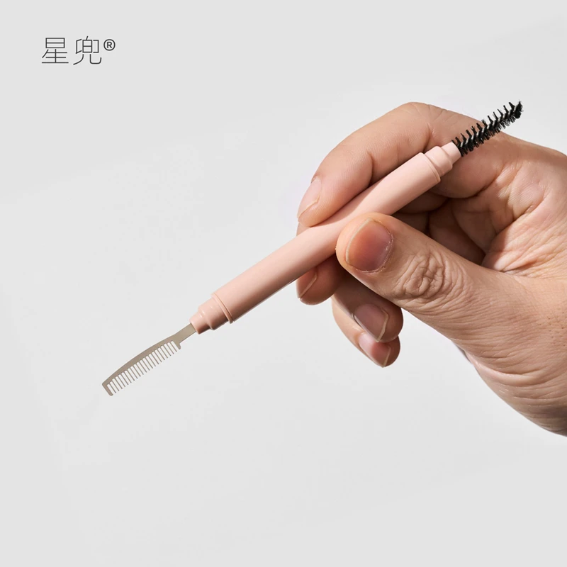 星兜双头钢针睫毛梳螺旋眉刷钢梳睫毛膏梳理根根分别眉毛修剪