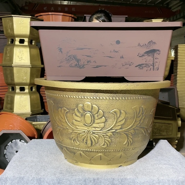 开***心圆盆古铜七零四个