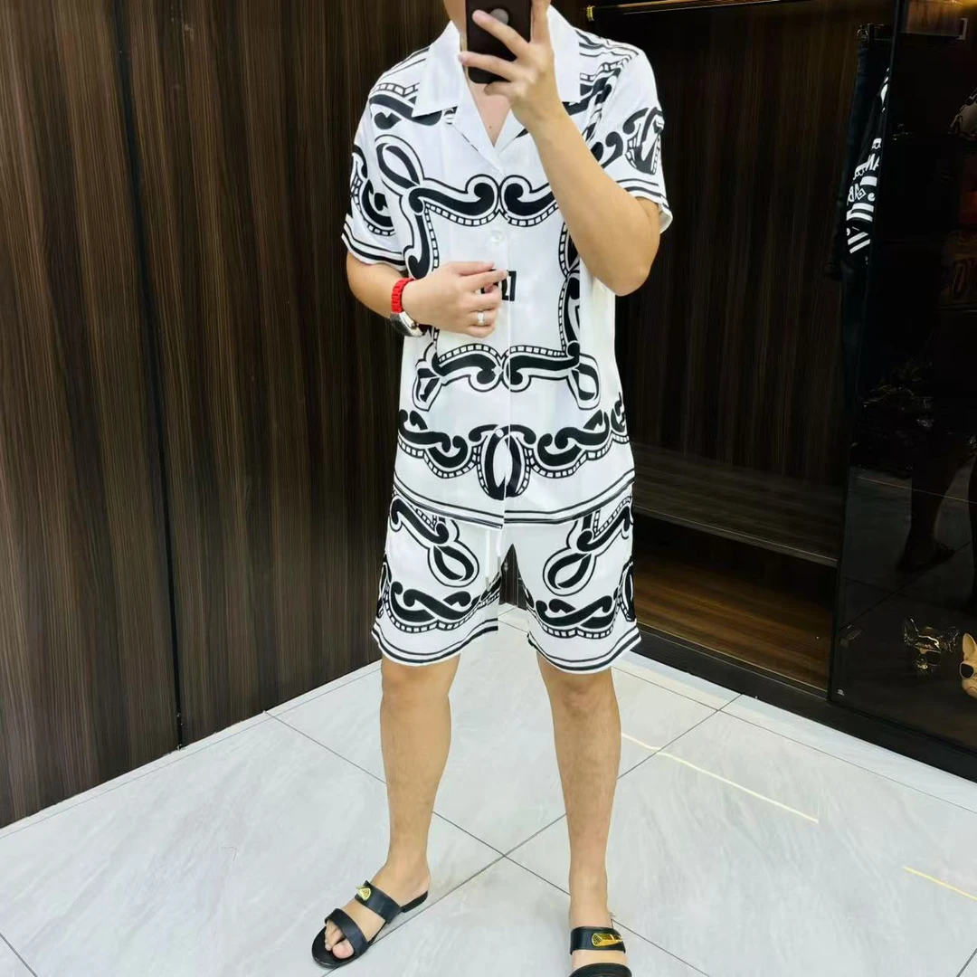 【5018-28】可外穿舒适时尚套装男士时尚休闲轻薄透气