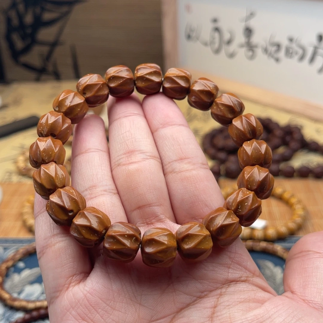 手串紫金鼠半实心雕刻无相