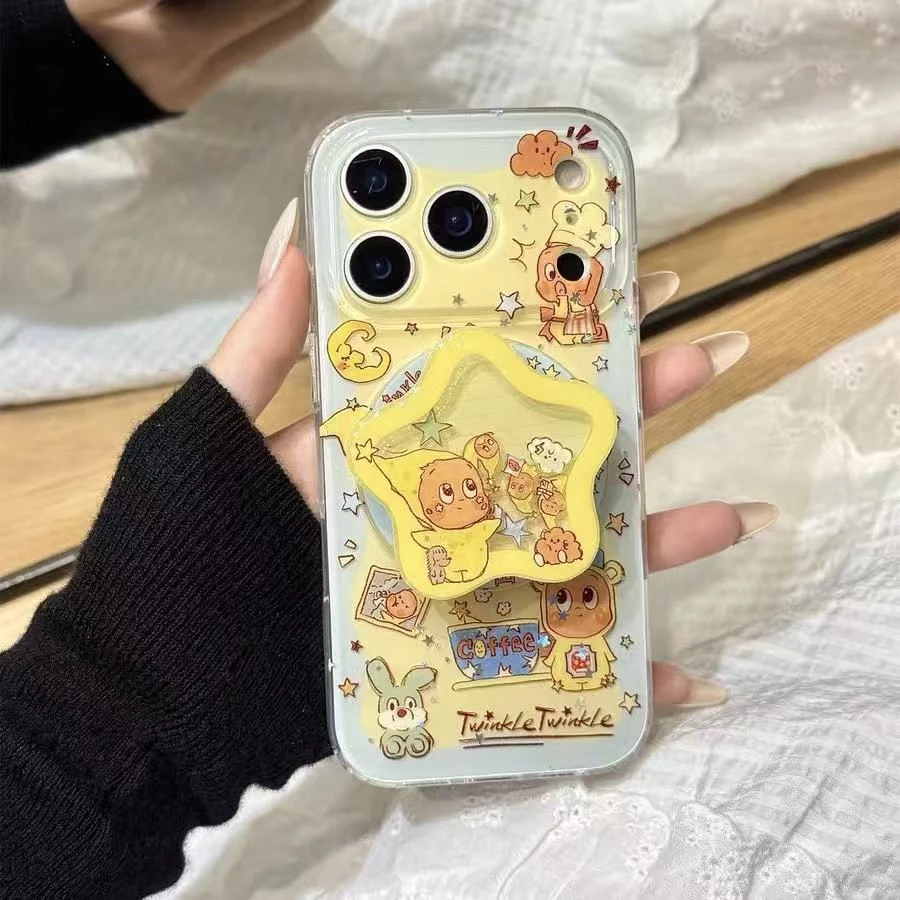 磁吸摇摇乐星星人适用iPhone17promax可爱苹果16手机壳15少女心14
