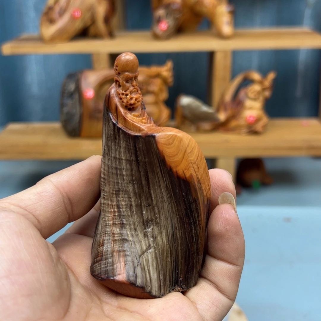 茶***味木崖柏木摆件手把件