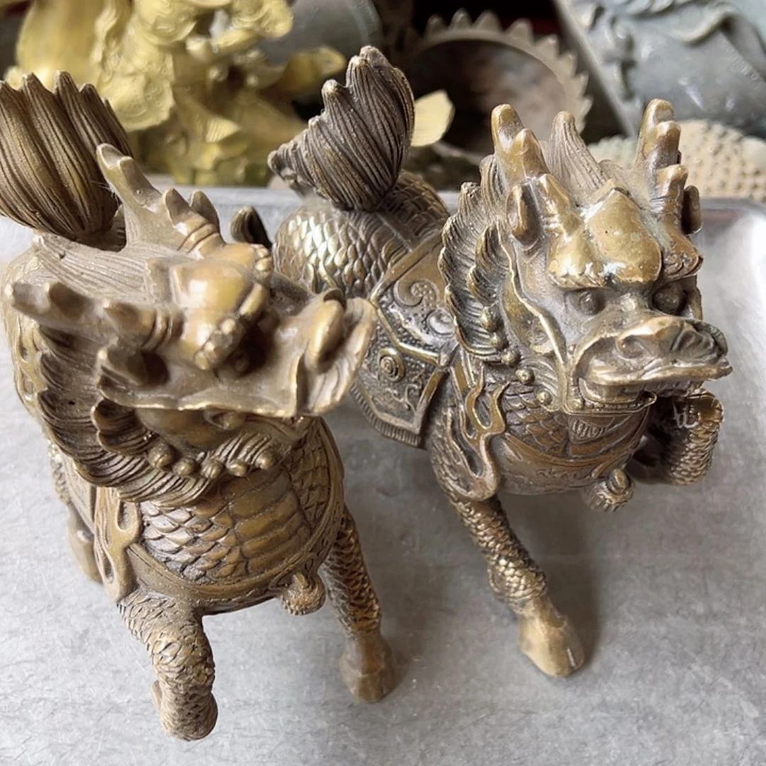 A****婉黄铜摆件工艺品，