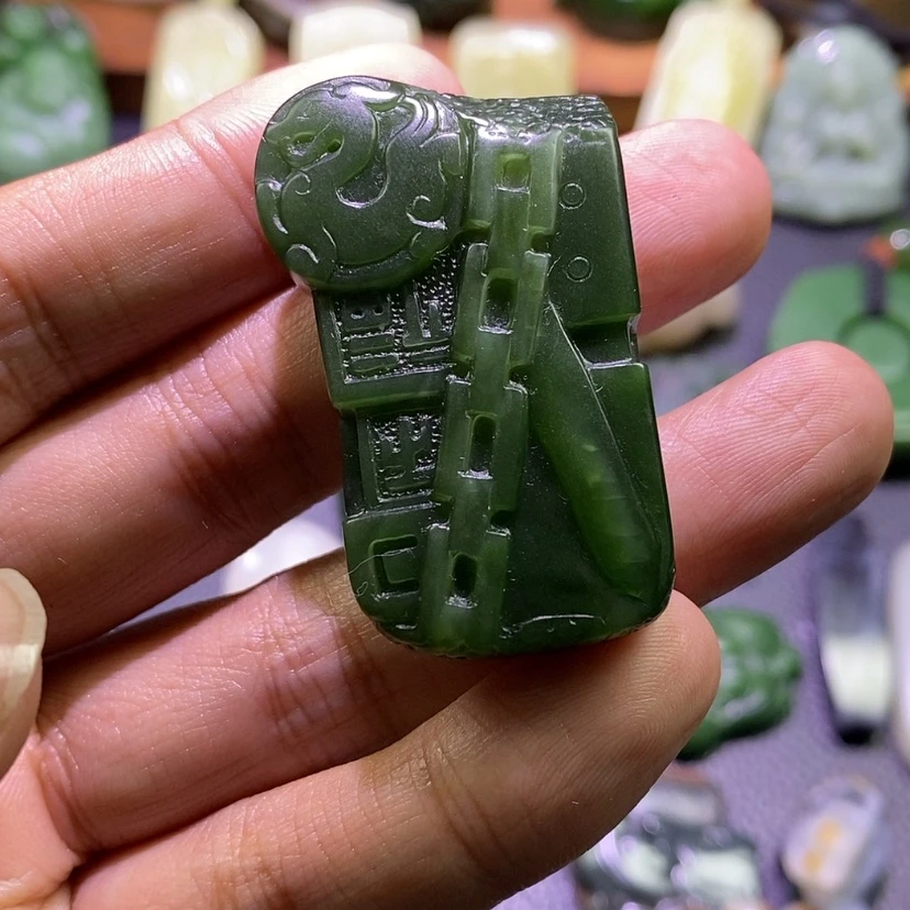 【闪购商品】未镶嵌和田玉（碧玉）挂件