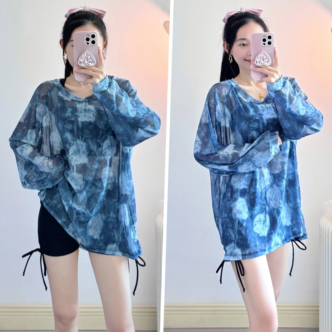 新款爆款泳衣罩衫女款分体式度假风三件套保守遮肉显瘦泡温泉泳装