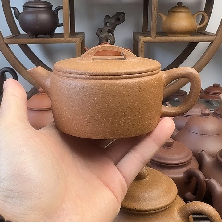 紫砂茶壶汉瓦200cc台西梨皮老段