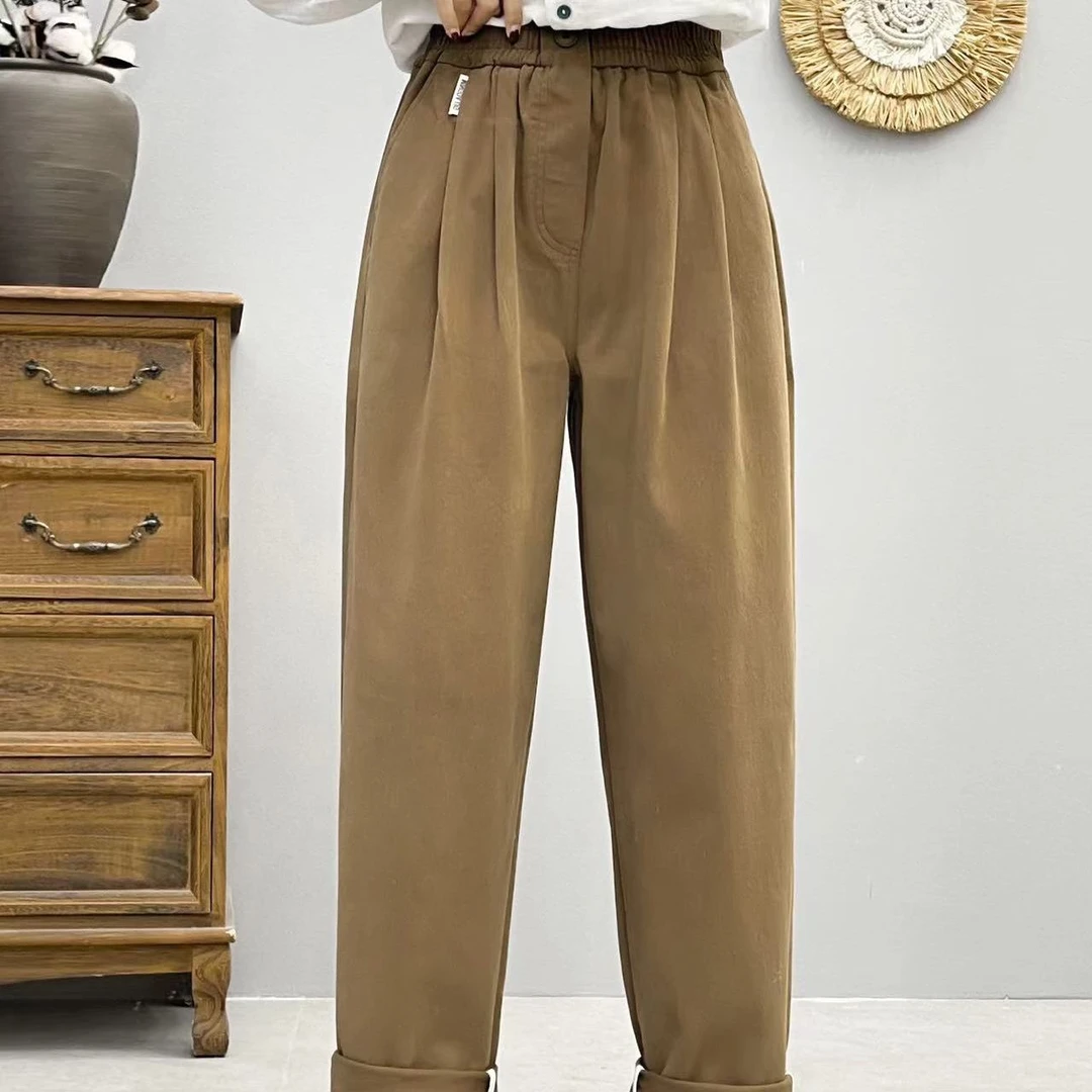 【惠婷婷定制】2025春季新款哈伦裤休闲百搭裤子显瘦宽松长裤
