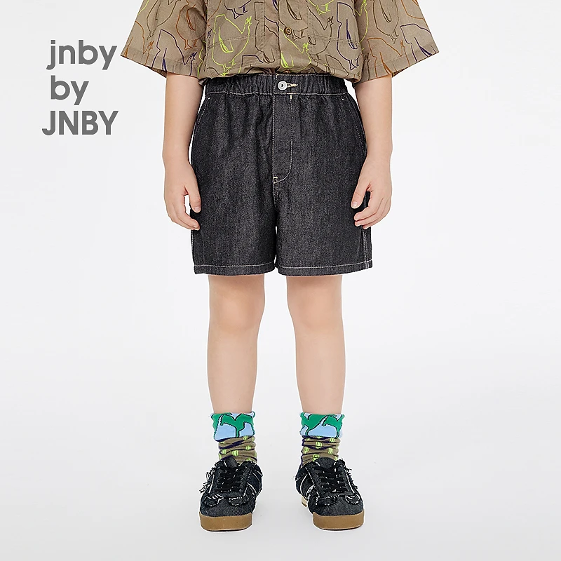 新款江南布衣童装牛仔短裤宽松棉质直筒裤25夏男女童1P6E10350
