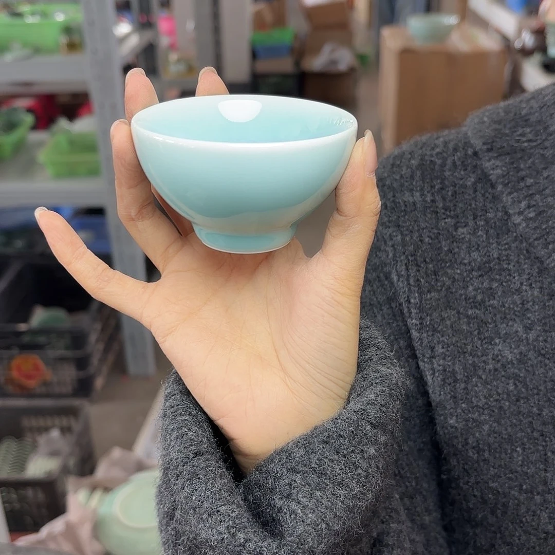 龙泉云间青瓷小米茶器