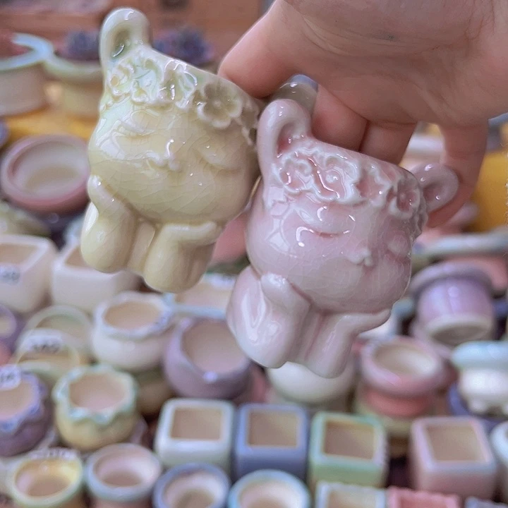 红陶陶瓷花盆当场满12包邮