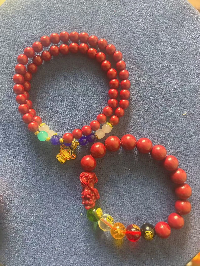 天然辰砂QL501精品手串（无礼盒）