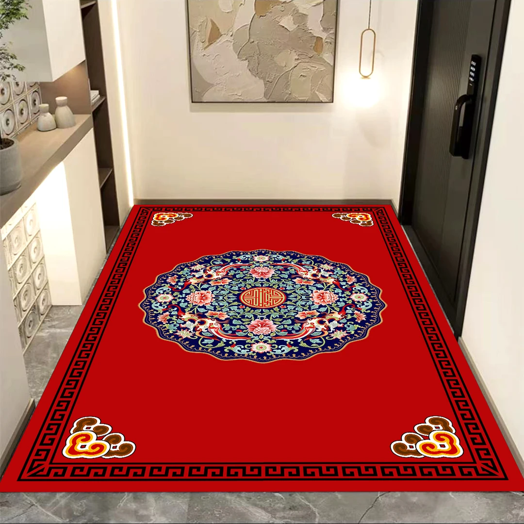 【硅藻泥】120X200厘米吸水防滑裁剪卫生间浴室地垫如花似玉新中式