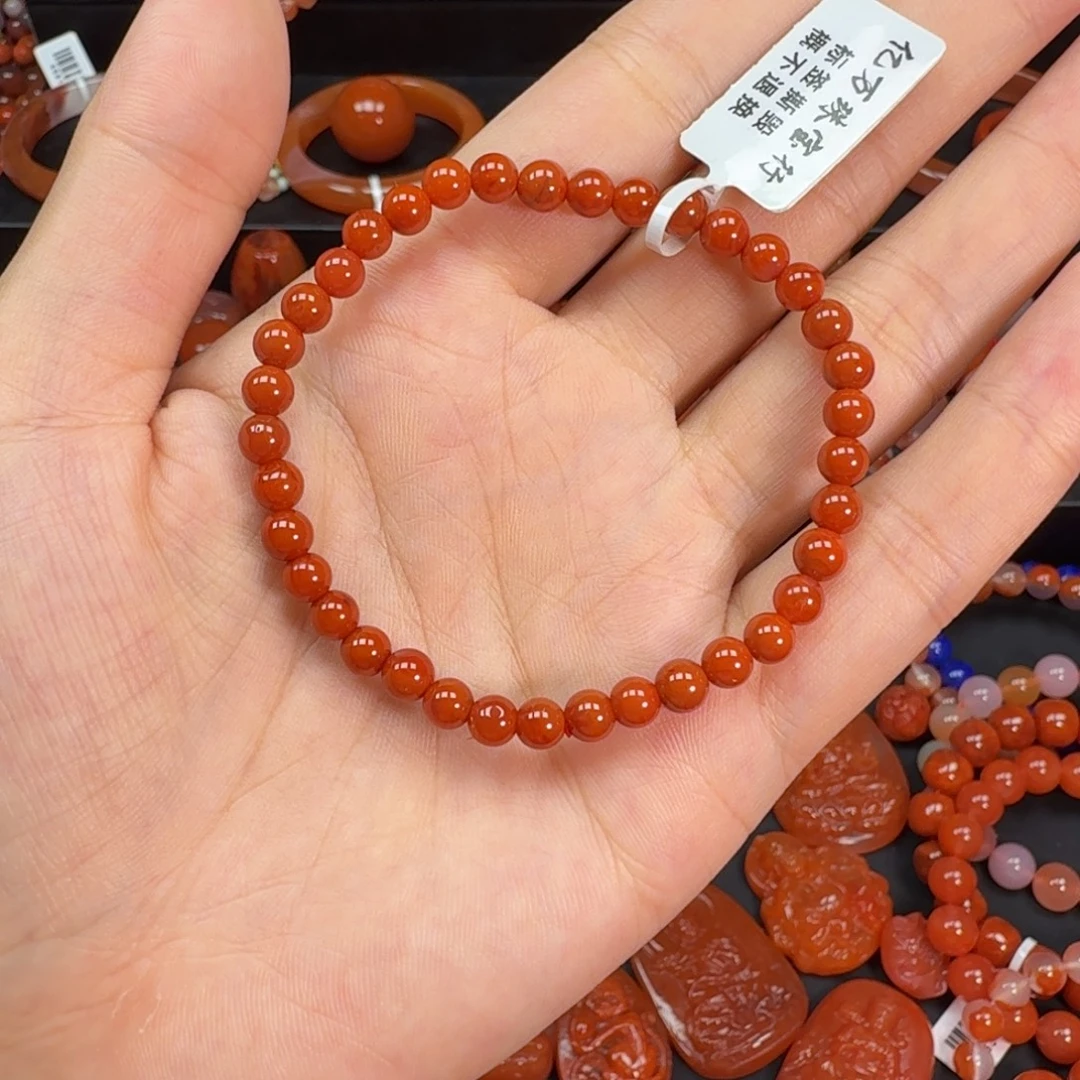未镶嵌手串5mm南红玛瑙
