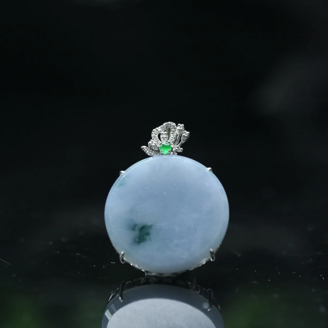 FC11天然缅甸翡翠A货18k无事牌/800058/保利厦门拍卖