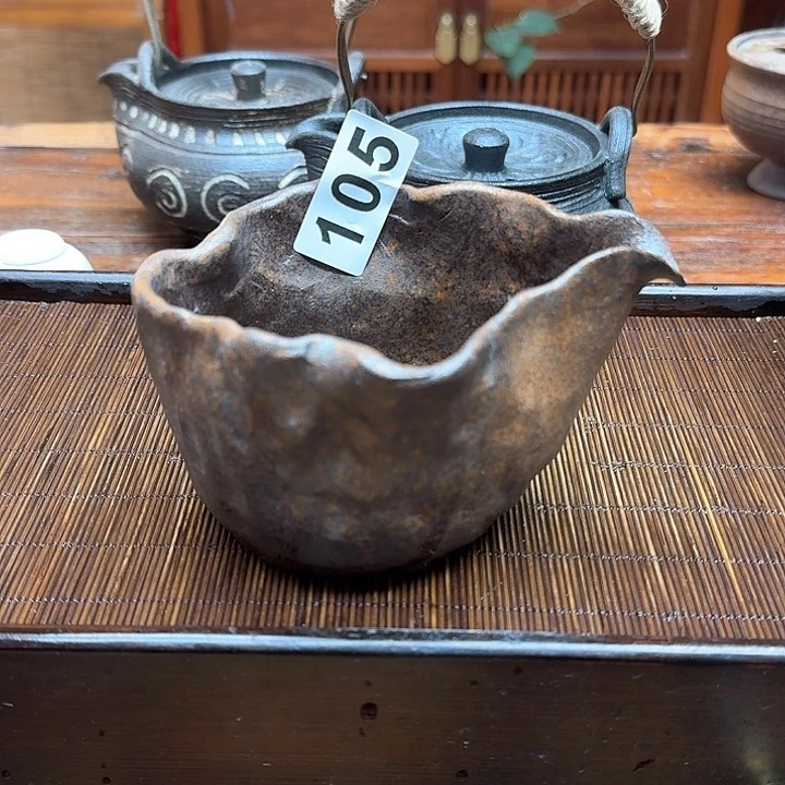 纯手工制作粗陶茶具