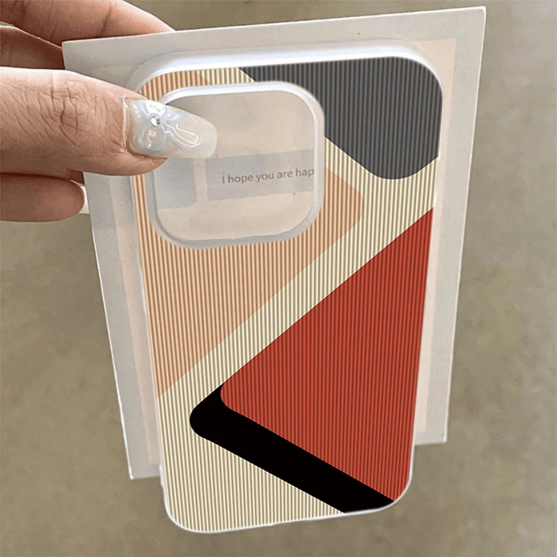 创意几何适用iphone16promax苹果15手机壳14PLUS软13防摔12幻影11