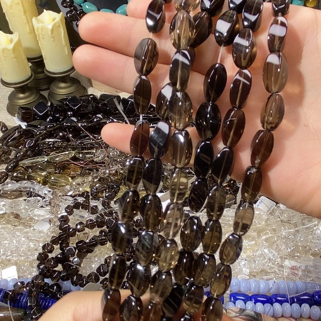 银S925镶嵌紫晶珠宝半成品茶晶扭扭