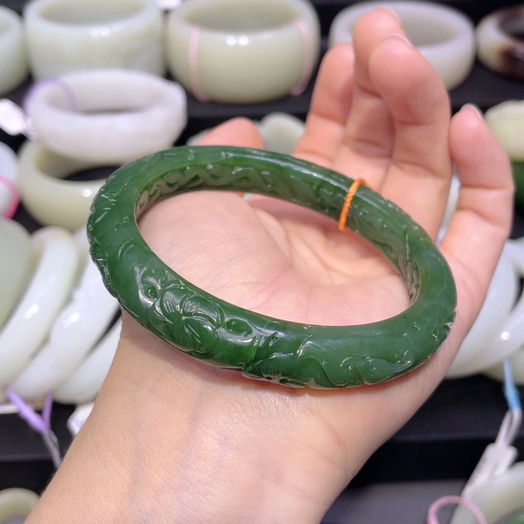 和田玉手镯未镶嵌27