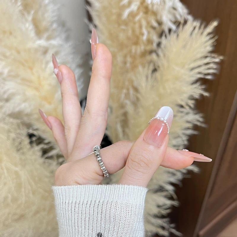 【144珍珠法式】Thankokay-穿戴甲气质轻奢高级感美甲甲片穿戴式