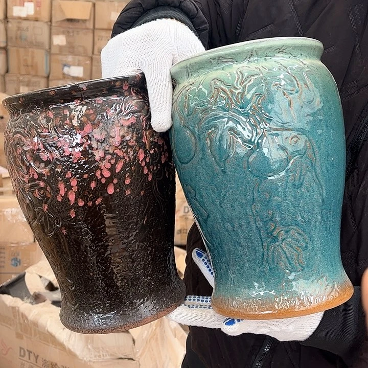 紫砂花盆高28口15……….