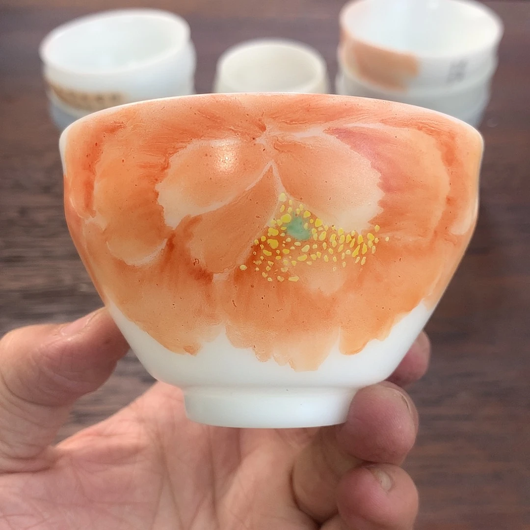 冰种素烧手绘主人杯