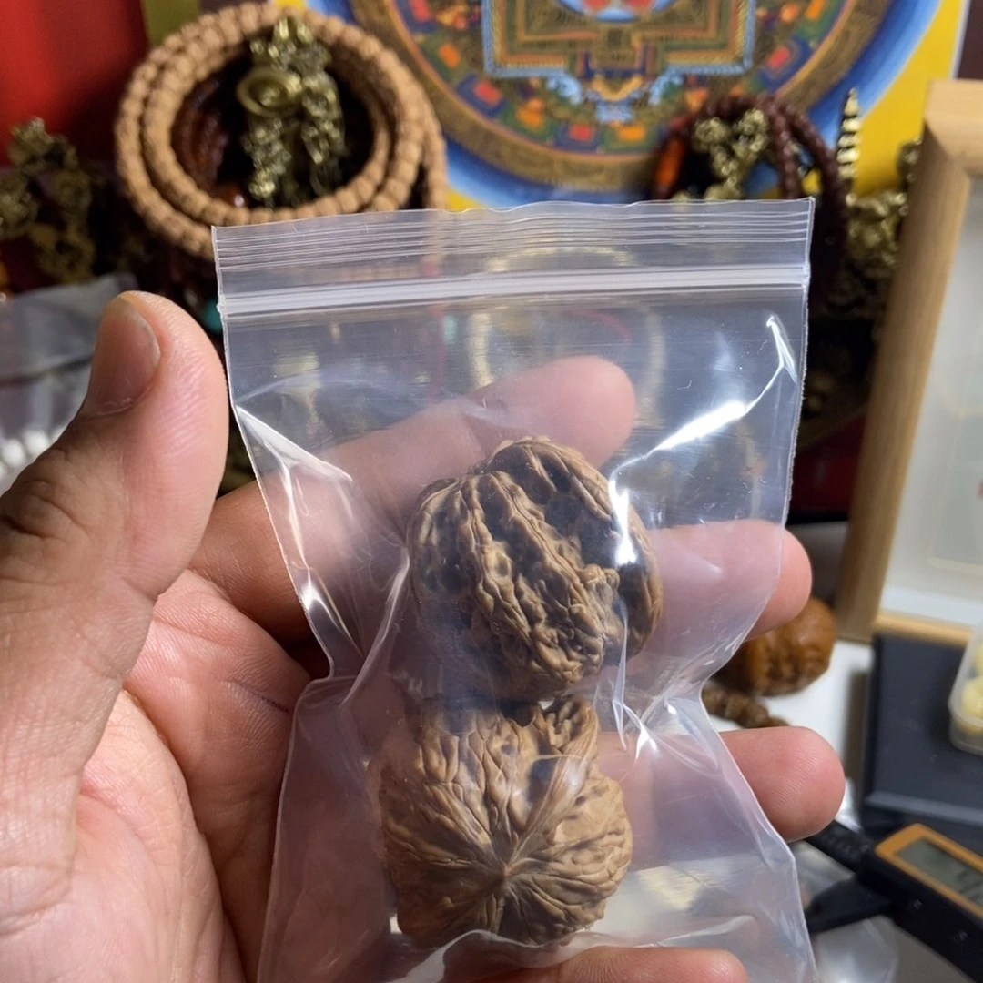 文玩核桃把件不**生磨盘39