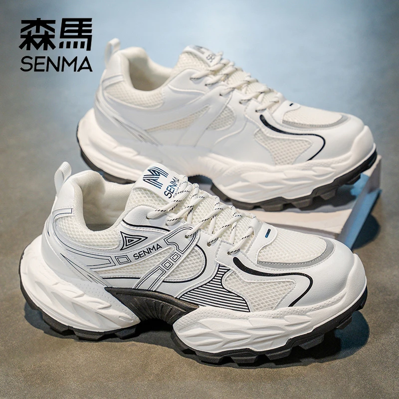 SENMA/森马男鞋夏季爆款增高厚底老爹跑步休闲运动干净痞帅潮鞋