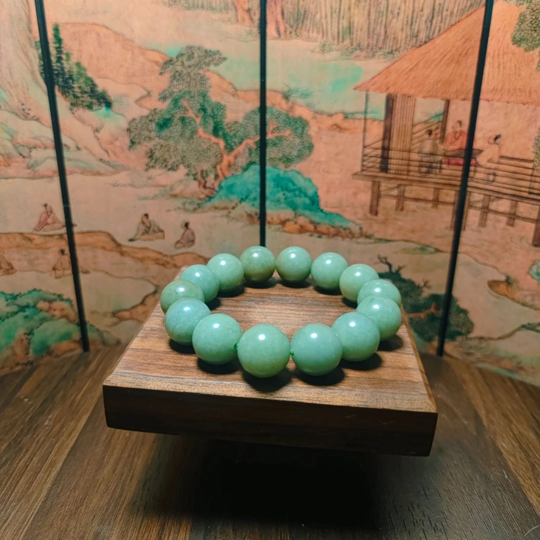 E和田玉圆珠手串（卡16）0522