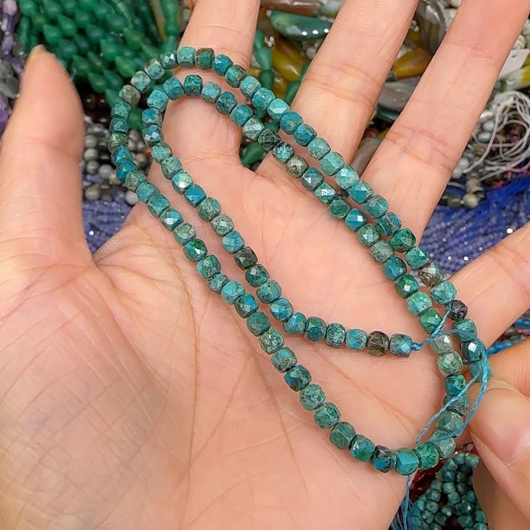 玛瑙/玉髓合金珠宝半成品凤凰4mm方糖一条