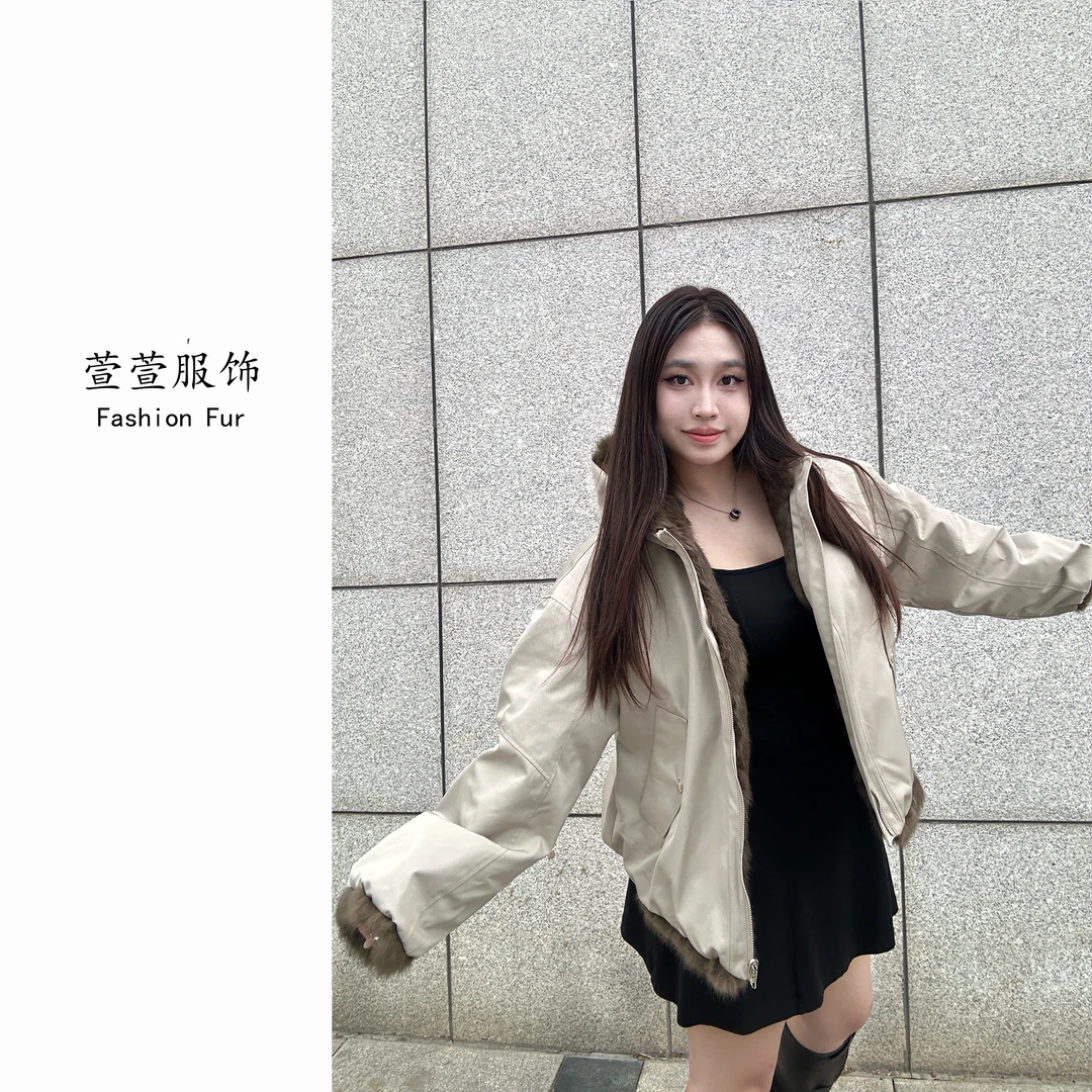 【萱萱】2025‘’新款休闲两面穿连帽款百搭宽松小众炸街高级感女装