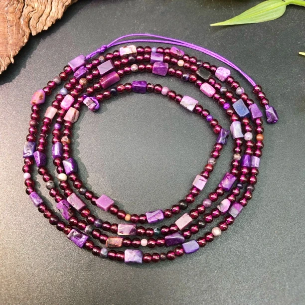 【圣芭黎】天然舒俱来腰链石榴石80cm多样性发一DD2151