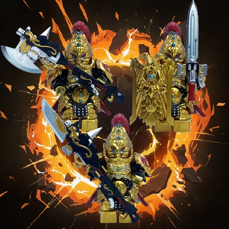 Departure Toys战锤40K帝皇利刃勇士禁军骑士第三方积木人仔玩具