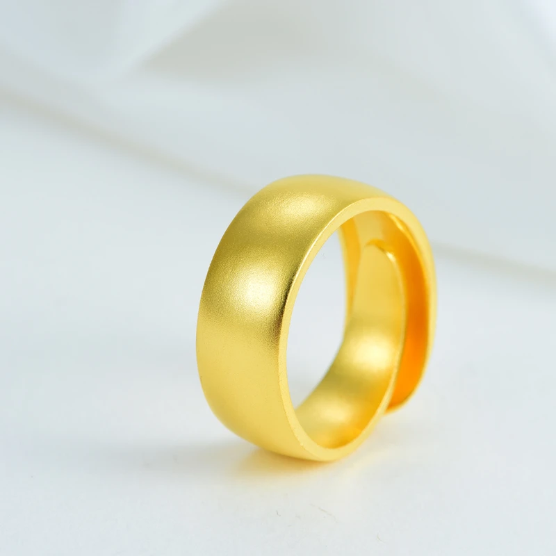 足银戒指 足银磨砂泥鳅背戒指指环