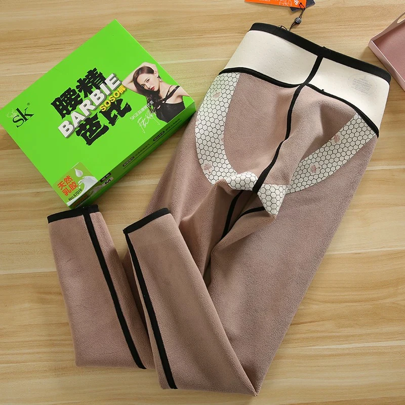 加绒加厚450g高腰收腹提臀乳胶芭比裤鲨鱼裤
