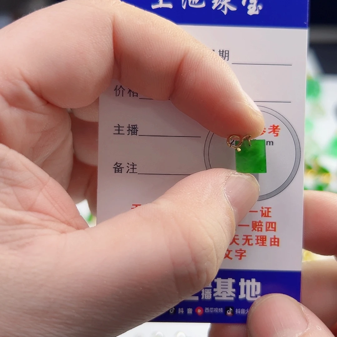 颈饰18K金镶嵌翡翠翡翠