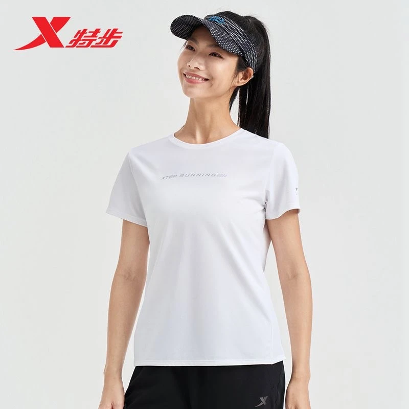 XTEP/特步夏季宽松透气速干衣运动健身跑步短袖T恤976228010280
