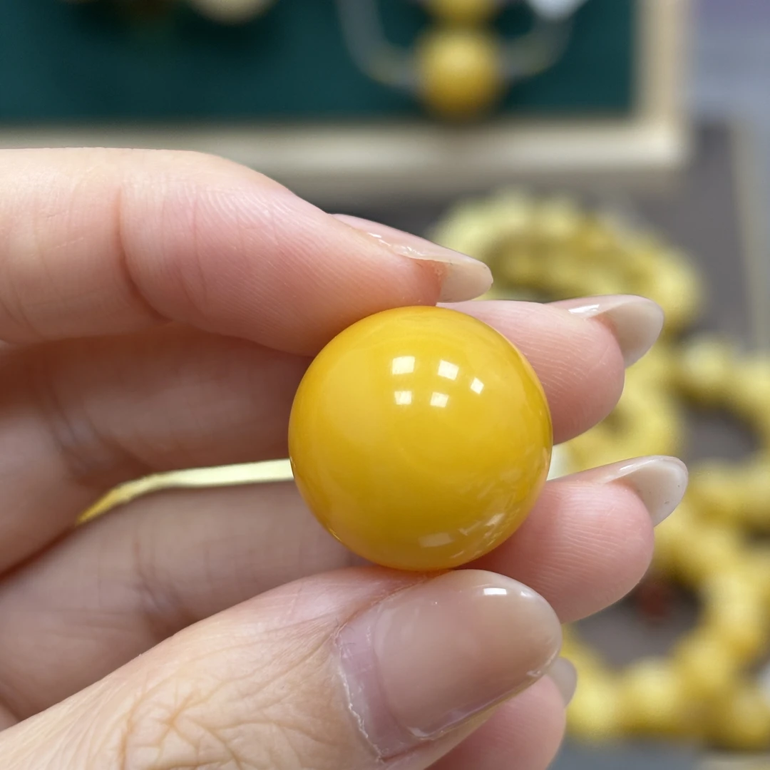 18.5mm 带皮色· 小妖珠宝天然原矿琥珀蜜蜡