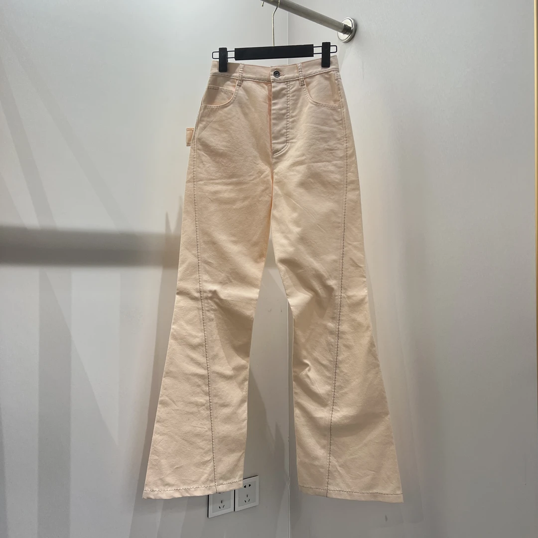 99新 BOTTEGA VENETA/葆蝶家 aa143/阔腿纯色休闲牛仔裤 棉 36码