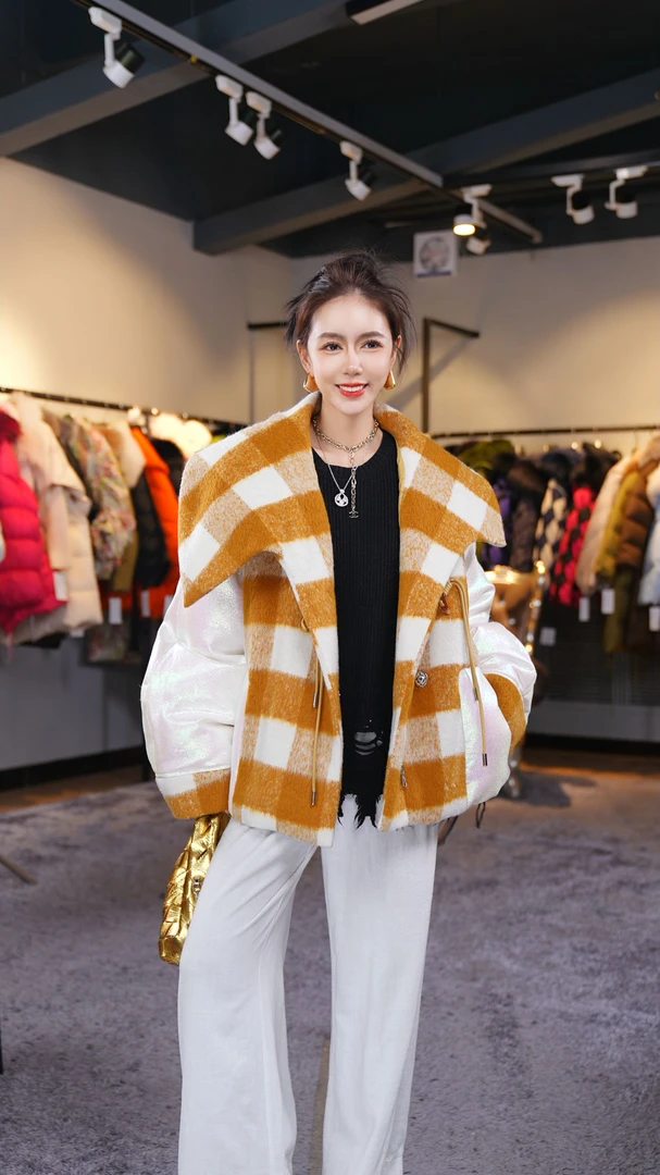 YJ【邢邢推荐】设计师鹅绒服外套55090