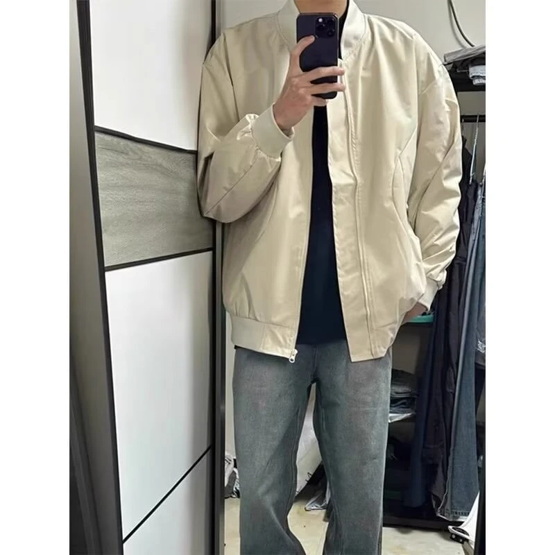 百搭美式飞行夹克春秋潮牌痞帅男女装棒球服中性长款外套常规款