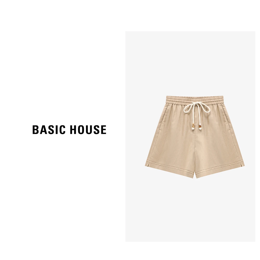 Basic House/百家好夏季纯欲慵懒风女装洋气百搭短裤B0625B5H542